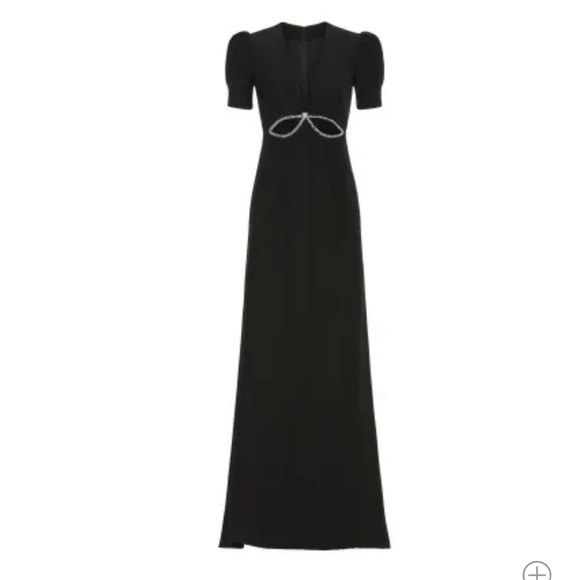 NWT ieena for Mac Duggal embelished cutout gown in navy - Picture 3 of 6